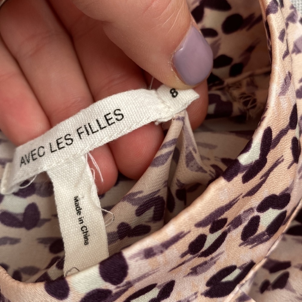 Avec Les Fille pastel pink ruffle fit and flare mini dress. - Picture 8 of 16